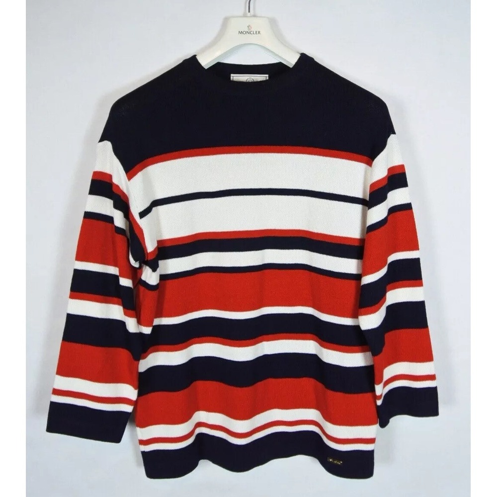 St. John Sport Tunic Sweater Red White Blue Striped / Women's Small